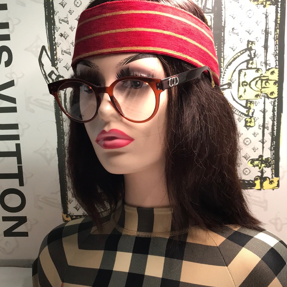 New Authentic Dior Cd3 086 51 Ladies Aviator/Pilot Eyeglass Frames Tortoise